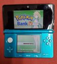 Nintendo 3DS Console Aqua Blue with Pokemon Bank Transporter + Pokemon Games