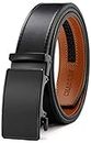 CHAOREN Ratchet Belts for Men - Mens Black Belt 1 3/8" for Casual Dress - Micro Adjustable Belt Fit Everywhere