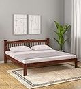 Lemon Tree Furniture Uttara Solid Sheesham Wood Wooden King Size Double Bed Cot Without Storage for Bedroom | 1 Year Warranty | Double Palang Beds (Honey Oak Finish)