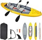 Xproutdoor Inflatable Kayak 2 Person Adult, Fishing Kayaks 3.65 m x 1.03 m Included 2 Inflatable Seats, 2 Aluminum Paddles, 1 Pump, 1Repair Kit, and 1 Carry Bag