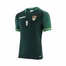 Official Bolivia Soccer Jersey Slim Fit, Green Marathon - Camiseta Selección Boliviana, Marcelo Martins #9 (US, Alpha, Small, Regular, Regular, Green)