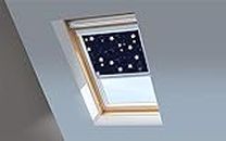 Skylight Rollos für Velux Dachfenster – Verdunkelungsrollo – Einbruch der Dunkelheit – Silberfarbener Aluminiumrahmen (S06)