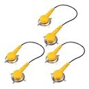 sourcing map ESD Grounding Cable Cord with Paw 15cm/5.91 Inch Long,Anti-Static Ground Wire Cable Clip for Eliminate Conductor Electrostatic, Pack of 3(Yellow,Black)