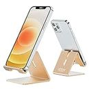 Desk Cell Phone Stand Phone Dock Cradle Holder Stand Compatible with Switch, All Android Smartphone, for iPhone 14,13, iPhone 12, iPhone 11 Xs Max Xr X 8 7 Accessories Desk (Gold)