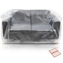 Plastic Furniture Covers for Moving - Heavy-Duty Loveseat Cover for Love Seat...