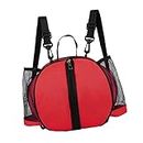 Enakshi Basketball Shoulder Bag Basketball Tote Bag for Boys Girls Accessory Durable Double Strap Red (Equipment Bags)