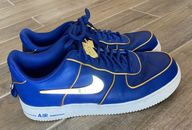 2019 Nike Air Force 1 Low NBA Custom Men’s Shoes Sz 10.5 Blue And Gold