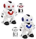 Mozlly Sound & Lights RC Robot Toys - Remote Control Red and Blue Interactive Robot Toy for Kids, Fun Battling Walking Dancing Robot Toy for Boys and Girls, Children Robot Toy Birthday Gift - Set of 2