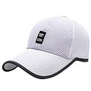 ATORSE® Men Women Fashionable Outdoor Sports Comfortable Wear Snapback Baseball Cap Outdoor Sports Mesh Hat White