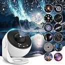 Galaxy Star Projector, Planetarium Star Projector, Realistic Starry Sky Night Light with 12 Film Discs, Solar System Constellation Moon for Kids Bedroom Ceiling Home Living Room Decor Birthday Gifts