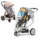 Stroller Rain Cover Universal Baby Stroller Weather Shield Windproof with Mosquito Net Waterproof Dust Snow Resistant Baby Travel Rain Cover Stroller Accessories for Jogger Stroller Buggy Poussette Parapluie