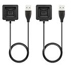 Kissmart Charger for Fitbit Blaze, Replacement Charging Cable Dock Adapter USB Cord for Fitbit Blaze Smart Fitness Watch [2-Pack, 3.3ft/1m]