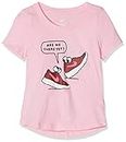 Nike Girl's Regular Short Sleeve T-S (AA7782-654_Pink L)