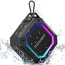 Tronsmart Groove 2 Bluetooth Speaker, Portable Speakers Bluetooth Wireless with Extra Bass, IPX7 Waterproof Speaker With RGB Light, Bluetooth 5.3, 18H Playtime, AUX, TF Card, Mini Shower Speaker