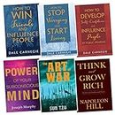 Pack of 6 Self Help Book for Adult - How to Self Confidence, Stop Worrying, Win Friends, Subconscios Mind, Think & Grow and Art of War