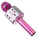 Toy Wireless MIc for Gifts, Karaoke Singing Bluetooth Microphone for Kid Toys Age 4-12, Diwali/Birthday/Kids Gifts for 5 6 7 8 9 10 Year Old Teens Girl Boys (Pink)