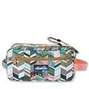 KAVU Grizzly Kit Accessory Bag Padded Lightweight Travel Case, Coastal Blocks, Multicolor, One size