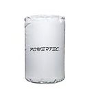 POWERTEC 70351 Dust Collector Lower Bag 20" Dia. x 30", Dust Collector Bottom Bag with Clear Window & Zipper for Wen, Jet, Grizzly Dust Collector, 1 PK