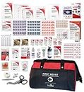 First Aid Central AZ-DLHFAKN Deluxe Emergency First Aid Kit For Home, Work, and Travel, 258 Pieces