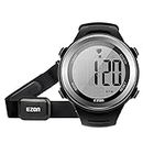 EZON Heart Rate Monitor and Chest Strap, Exercise Heart Rate Monitor, Sports Watch with HRM, Waterproof, Stopwatch, Hourly Chime T007