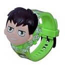 HALEEMA TRADERS.Ben 10 Face Based Toy Design Digital Glowing Watch with Disco Music and Blinking Lights for Kids | For Boys Girls-