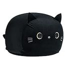 cuebear Stuffed Animal Storage Bean Bag Chair Cover for Kids Black Cat Beanbag Chair for Girls Large Size Toy Organizer Cover Only without Filling