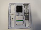 Coffret montre connectée smart Watch Serie et écouteurs, Appel et notifications