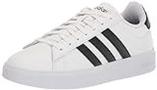 adidas Mens Grand Court 2.0 Training Shoes, White/Black/White, 10.5 US
