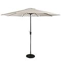 Invezo Luxury Side Pole Patio Garden Umbrella (2.7 meter / 9 feet dia) (Stand Base, White)