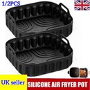 1/2PCS Air Fryer Silicone Liners Reusable Square Kitchen Accessories Replacement