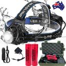 90000LM Zoomable LED Headlamp Rechargeable Headlight CREE XML T6 Head Torch AU