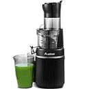 Juicer Machines, Aobosi Slow Masticating Juicer with 8CM Large Feed Chute, Cold Press Juicers for Whole Fruit and Vegetable with Two-layer Filter, Safety Lock, Matte Black