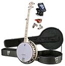 Deering Goodtime 2 5-String Maple Resonator Bluegrass Banjo with Hard Case, Tuner Instrument Alley Combo - Made in the USA