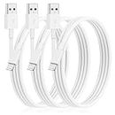3Pack [Apple MFi Certified] Long iPhone Charging Cable 6ft-Apple Lightning to USB Cable Wire - 6 Foot iPhone USB Charger Cords for iPhone14 13 12 Xs Max XR X 8 7 6 5 Plus SE