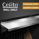 Cefito Kitchen Wall Shelf Stainless Steel Display Shelves Mounted Rack 1200mm