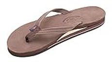 Rainbow Sandals Womens Premier Leather Double Layer Arch Narrow Strap - Expresso Medium / 6.5-7.5 B(M) US