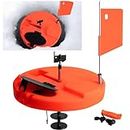 Adnee Ice Fishing Tip-Up - 10.5" Thermal Tip-Up with Orange Pole Flags - Freeze-Proof Ice Fishing Accessories Covers 10" Hole
