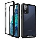 wahhle Samsung Galaxy S20 FE 5G Case, Built in Screen Protector Full Body Shockproof Slim Fit Bumper Protective Phone Cover for Samsung S20 FE 5G Men Women-Black/Clear