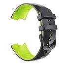 RHAIYAN Bands Compatible with Fitbit Charge 3/3 SE/4 Special Edition Watchbands Silicone Replacement Bracelet Compatible with Fitbit Charge 3/4/3 SE Specific (Color : Black-Green, Size : L)