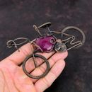 Gift For Her Wire Wrapped Cycle Pendant Handmade Pendant Copper Jewelry 2.76"
