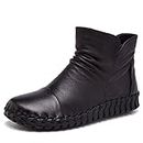 DorkasDEDorkasde Damen Stiefel Lederstiefel Mädchen Winterstiefel Winter Schuhe mit Warmfutter - Botas de Nieve Mujer, Color Negro, Talla 41