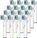 Firik Replacement Brush Heads Compatible with Oral B Toothbrush Precision Clean 16 Brushes
