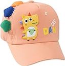 3D Cartoon Character Printed Little Kids Toddlers Baseball Cap for boy and Girls 3-8 Years (Orange)