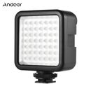 Mini Camera LED Panel Light Dimmable Video Lighting With Shoe Mount Adapter K0U7