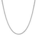 HZMAN 5mm Cuban Chain for Men Boys Stainless Steel Men's Silver Chain Diamond Cut Hip Hop Link Chains Necklace 16-30 Inch (20in)