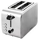 Igenix IG3202 2 Slice Toaster, Deep Slots with Adjustable Browning Control, Slide Out Crumb Tray for Easy Cleaning, Defrost and Reheat Function, Stainless Steel