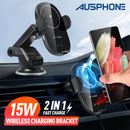 Automatic Clamp Wireless Car Charger Phone Holder Air Vent Mount Charging Dock