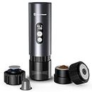 Maestri House Portable Electric Espresso Machine with 2-3 Min Self-Heating, 150W Travel Espresso Coffee Maker with Small Tea Cup Also Holder for NS Capsule & Ground Coffee for Car Camping, RV, Hiking