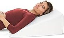 10-Inch Bed Wedge Pillow for Sleeping | Gel Memory Foam Triangle Pillow - Ultimate Support for Lower Back Pain, Acid Reflux, Snoring | Versatile Use for Pregnancy, Sleep Apnea, GERD, Heartburn