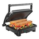 Chefman Panini Press Grill and Gourmet Sandwich Maker, Non-Stick Coated Plates, Opens 180 Degrees to Fit Any Type or Size of Food, Stainless Steel Surface and Removable Drip Tray - 4 Slice